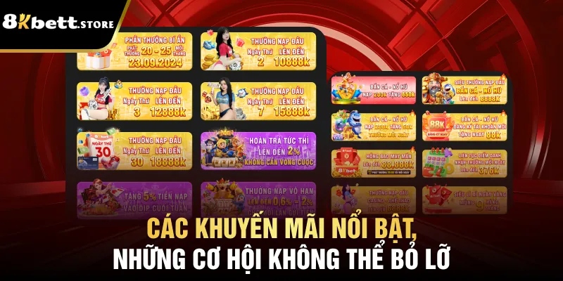 Các khuyến mãi nổi bật, những cơ hội không thể bỏ lỡ